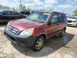 Salvage cars for sale from Copart Pekin, IL: 2005 Honda CR-V EX