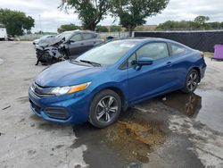 Vehiculos salvage en venta de Copart Orlando, FL: 2015 Honda Civic EX