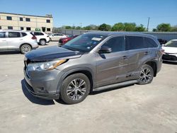 2016 Toyota Highlander XLE en venta en Wilmer, TX