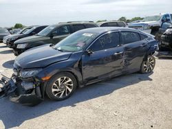 Salvage cars for sale at San Antonio, TX auction: 2018 Honda Civic EX