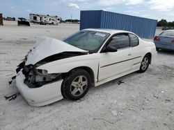 Salvage cars for sale from Copart Arcadia, FL: 2001 Chevrolet Monte Carlo SS