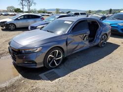 Salvage cars for sale at San Martin, CA auction: 2018 Honda Accord Sport