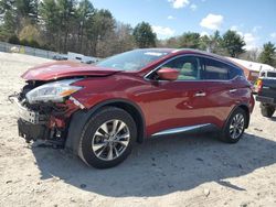 Salvage cars for sale at Mendon, MA auction: 2017 Nissan Murano S