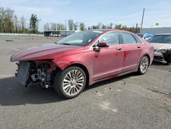 Salvage cars for sale at Portland, OR auction: 2016 Lincoln MKZ