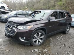 Salvage cars for sale at Marlboro, NY auction: 2021 Chevrolet Traverse LT