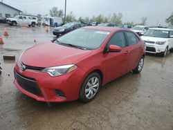 Salvage cars for sale from Copart Pekin, IL: 2015 Toyota Corolla L