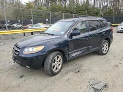 Salvage cars for sale from Copart Waldorf, MD: 2008 Hyundai Santa FE SE