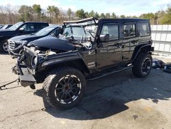 Salvage cars for sale at Exeter, RI auction: 2016 Jeep Wrangler Unlimited Sport