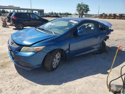 Salvage cars for sale from Copart Riverview, FL: 2012 Honda Civic LX