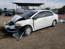 Salvage cars for sale from Copart San Diego, CA: 2006 Honda Civic Hybrid