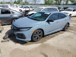 Salvage cars for sale from Copart Bridgeton, MO: 2017 Honda Civic Sport Touring
