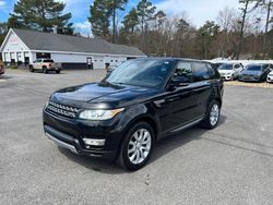 Salvage cars for sale at North Billerica, MA auction: 2014 Land Rover Range Rover Sport HSE