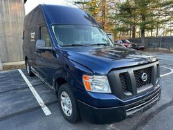 Salvage cars for sale at North Billerica, MA auction: 2012 Nissan NV 2500