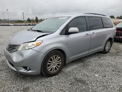 Salvage cars for sale at Mentone, CA auction: 2011 Toyota Sienna XLE