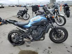 Salvage motorcycles for sale at San Diego, CA auction: 2017 Yamaha FZ07 C