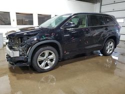 Salvage cars for sale from Copart Blaine, MN: 2016 Toyota Highlander Hybrid Limited