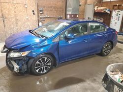 Salvage cars for sale at Ebensburg, PA auction: 2013 Honda Civic EXL