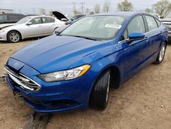 Salvage cars for sale from Copart Elgin, IL: 2018 Ford Fusion SE
