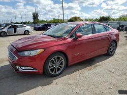 Salvage cars for sale at Miami, FL auction: 2017 Ford Fusion SE Hybrid