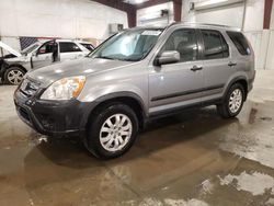 Salvage cars for sale at Avon, MN auction: 2006 Honda CR-V EX