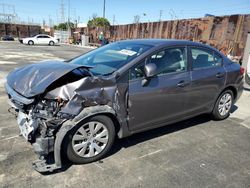 Honda Civic salvage cars for sale: 2012 Honda Civic LX