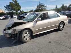 Salvage cars for sale at San Martin, CA auction: 2002 Honda Accord EX