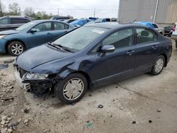 Salvage cars for sale at Lawrenceburg, KY auction: 2010 Honda Civic Hybrid