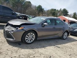Salvage cars for sale at Mendon, MA auction: 2021 Toyota Camry LE