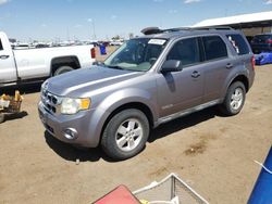 Salvage cars for sale at Brighton, CO auction: 2008 Ford Escape XLT