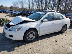 Salvage cars for sale at Candia, NH auction: 2007 Honda Accord EX