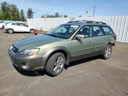 Salvage cars for sale from Copart Portland, OR: 2005 Subaru Outback Outback H6 R LL Bean