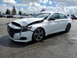 Buy Salvage Cars For Sale now at auction: 2022 Honda Accord Sport SE