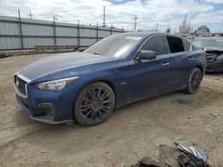 Salvage cars for sale from Copart Chicago Heights, IL: 2018 Infiniti Q50 RED Sport 400