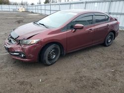 Vehiculos salvage en venta de Copart Bowmanville, ON: 2015 Honda Civic LX