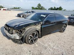 Salvage cars for sale from Copart Houston, TX: 2021 Honda Accord Sport