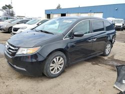 Salvage cars for sale from Copart Woodhaven, MI: 2015 Honda Odyssey EXL