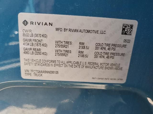 2022 Rivian R1T Adventure