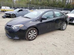 Salvage cars for sale from Copart Waldorf, MD: 2015 Toyota Corolla L