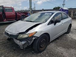 Salvage cars for sale at Homestead, FL auction: 2012 Honda Civic LX