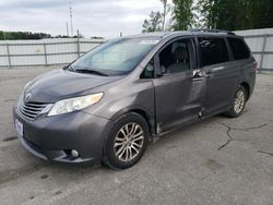 Salvage cars for sale at Dunn, NC auction: 2015 Toyota Sienna XLE