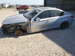 Salvage cars for sale at Houston, TX auction: 2017 Infiniti Q50 Premium