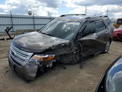 Salvage cars for sale from Copart Chicago Heights, IL: 2015 Ford Explorer XLT