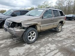 Salvage cars for sale from Copart Ellwood City, PA: 2002 Jeep Grand Cherokee Limited