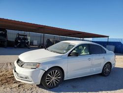 Salvage cars for sale at Andrews, TX auction: 2016 Volkswagen Jetta Sport