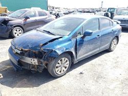 Honda Civic LX salvage cars for sale: 2012 Honda Civic LX