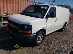 Chevrolet salvage cars for sale: 2005 Chevrolet Express G2500
