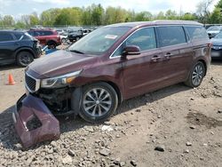 Salvage cars for sale at Chalfont, PA auction: 2016 KIA Sedona EX