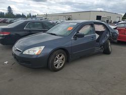 Salvage cars for sale at Woodburn, OR auction: 2007 Honda Accord SE