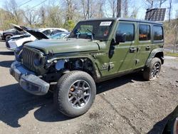 Salvage cars for sale at Marlboro, NY auction: 2021 Jeep Wrangler Unlimited Sport