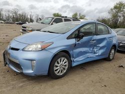 Salvage cars for sale at Baltimore, MD auction: 2012 Toyota Prius PLUG-IN